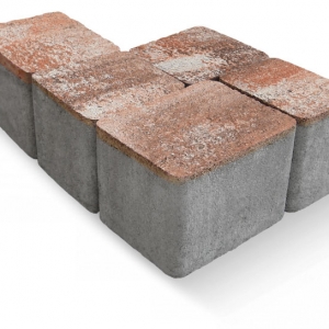 Villány kombi térkő 6 cm lazac-barna